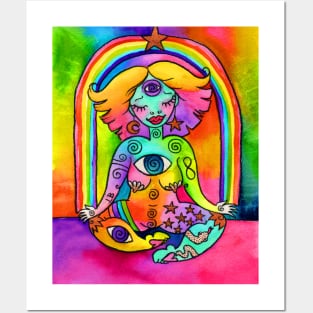 Rainbow Meditation Posters and Art